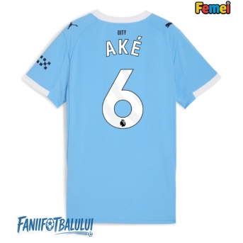 Manchester City Nathan Ake #6 Tricou Fotbal Replică 2025-26 Femei Acasa